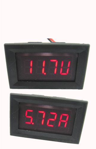 4 digit 0.56&#039;  3-wire dc 0-200v/10a red  digital voltmeter ammeter  dual table for sale