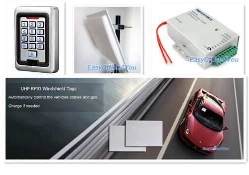 Complete car access control system/long range reader+tags+waterproof controller for sale