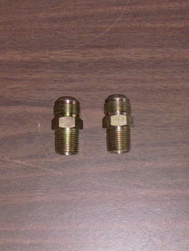 Pipe fitting connector - (2) brass 1/2&#034; diameter npt male to 1/2&#034; flare union for sale