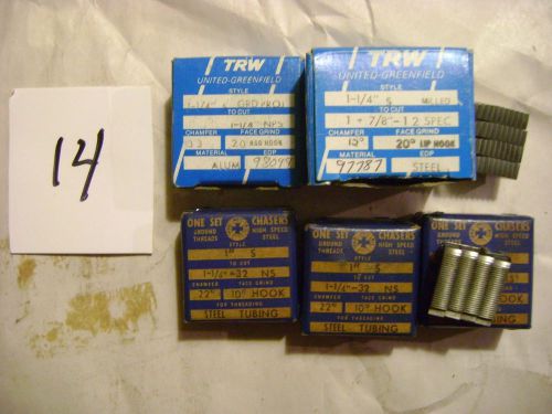 1 1/4 &#034; s  1 1/4 &#034; nps  1 7/8- 12   and 3 of 1 &#034; 11/4&#034;-32ns die chasers lot