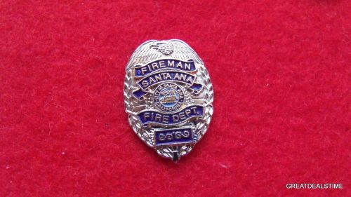 Santa ana ca fire dept badge,fireman mini metal lapel pin,silver eagle logo gift for sale