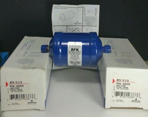 New Emerson BFK Bi-Flow Kleaner Heat Pump Filter Drier 3/8&#034; ODF BFK163S 043333