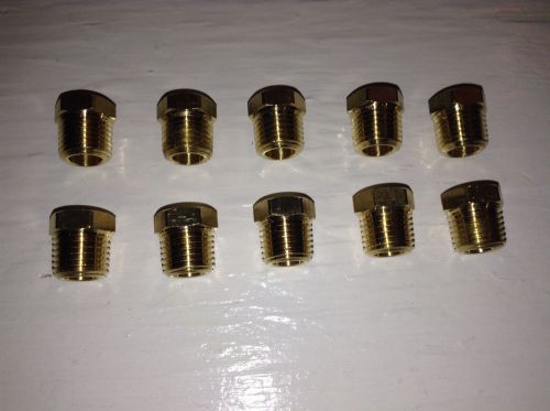 1/8&#034;FNPT x 1/4&#034;MNPT Brass Hex Bushing Pipe Fitting Adapter MADE IN USA! 10 PACK!