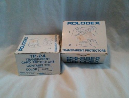 Rolodex Transparent TP-24 Card Protectors 1.5 Boxes 425+ Protectors