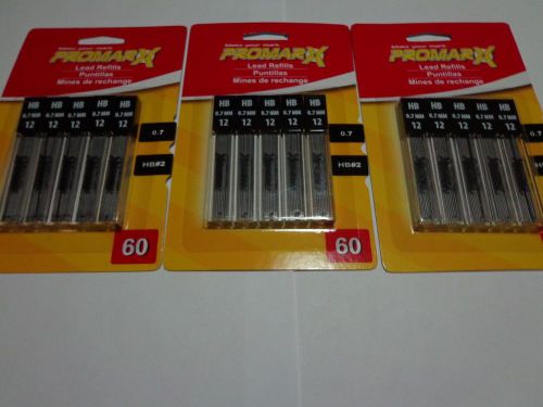 Promarx 0.7 MM HB #2 Mechanical lead pencil refills - 180 Count (15 Tubes of 12)