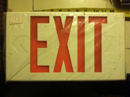 New Unused Cooper Lighting LPX70RWH Polycarbonate Housing Exit Sign 120/277V