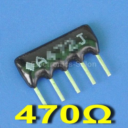20x 470 OHM Thick Film Network Array Resistor, SIP-5 Bussed Type. 5-Pin.
