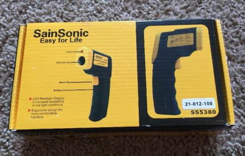 SainSonic Digital Non-contact Infared Laser Thermometer SS5380 LED DISPLAY &#034;NEW&#034;