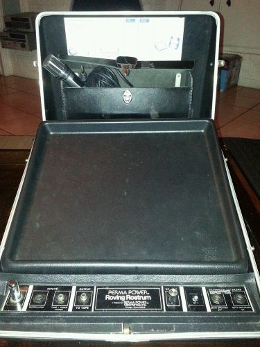 PERMA POWER Vintage Roving Rostrum S122 Portable PA System Podium - Works Great