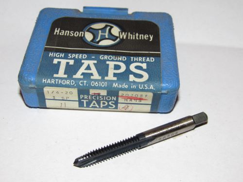 new HANSON WHITNEY 1/4-20 NC GH-5T H5 3FL Plug Spiral Point Oxide Tap 20208T USA