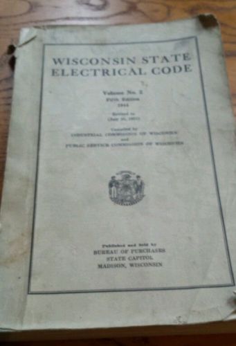 WWII Vtg 40s revised 51 electrical book wiring state city code repair manual WI