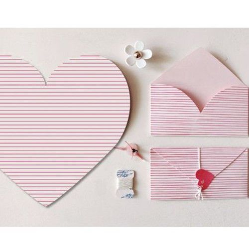 Lovely pink heart Letter Mailing Envelopes Easy Peel &amp; Seal