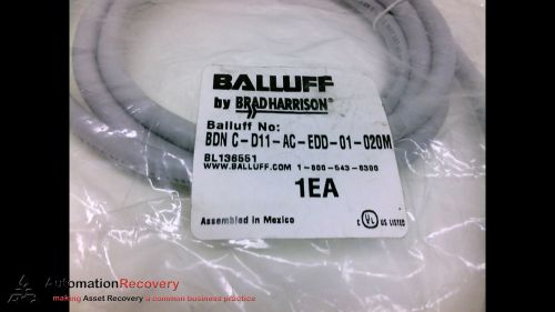 BALLUFF BDN C-D11-AC-EDD-01-020M 5P M/F ST/ST 5M, NEW