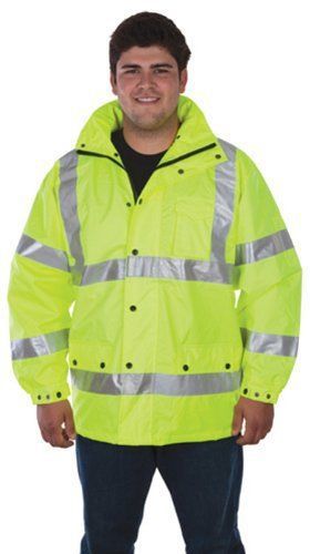 Liberty HiVizGard Polyester Class 3 Water Resistant Windbreaker with 2&#034; Wide Sil