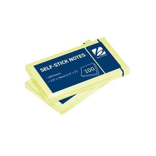 Banner Self-Stick Notes Pack  - size 127x76mm 100 pages.
