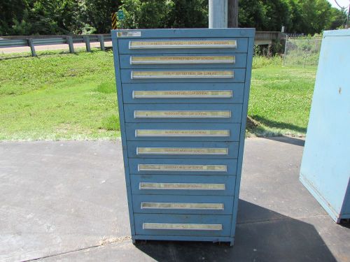 STANLEY VIDMAR 11 DRAWER CABINET w/ STAINLESS &amp; HASTELLOY BOLTS &amp; WASHERS