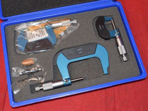 3 pc. Outside Micrometer Set - -3&#034; - 0.0001&#034;  - with Case