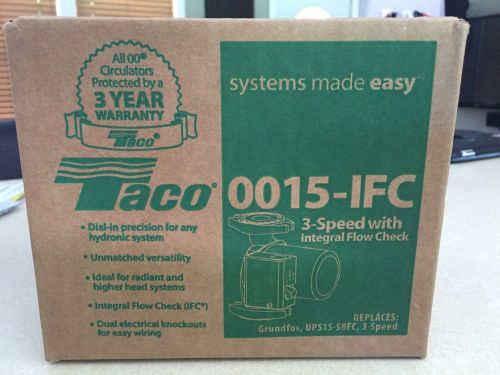 Taco 0015-MSF2-IFC 3-Speed - Circulator with IFC - BRAND NEW IN BOX