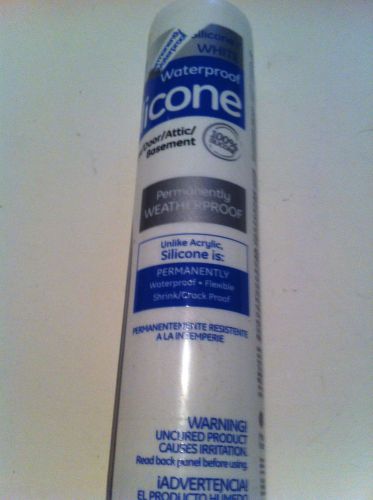 GE SILICONE 1 WHITE. 9.8FL OZ PERMANETNTLY WEATHERPROOF MADE IN USA
