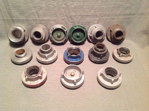 14 Vintage Fire Hose Fittings,  Parts, Display, Steampunk, Collection