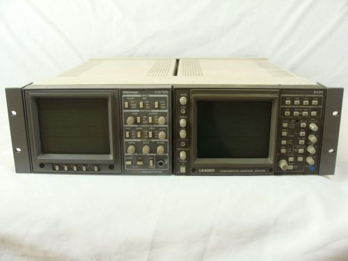 TEKTRONIX 1735 &amp; Leader 5100 Component Digital Waveform Monitor DUAL CASE
