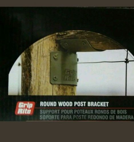 100 Pc Grip Rite Round Wood Post Bracket RWPBRKT 4&#034; to 6&#034; Green Post Support