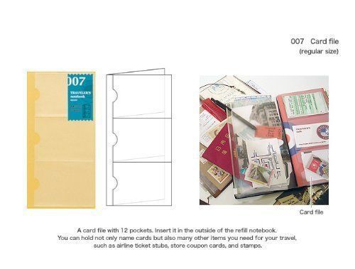 Midori Travelers Notebook Refill 7 Card Holder