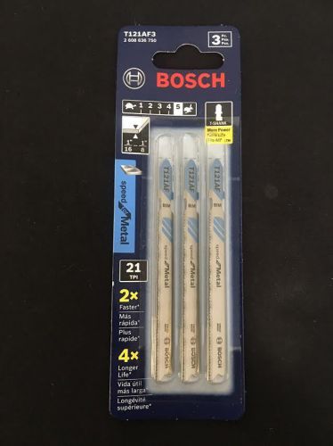 Bosch T121AF3 3-5/8-Inch X 21-Tpi Bim Speed for Metal Jigsaw Blade 3-Pack