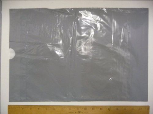 100 Pieces Retail Poly Bags Draw String Grey with Clear Pocket 12 x 18 x 6 New