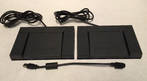 2 Olympus RS27 Foot Switch Foot Pedals Dictation Transcribers &amp; 1 USB Adapter