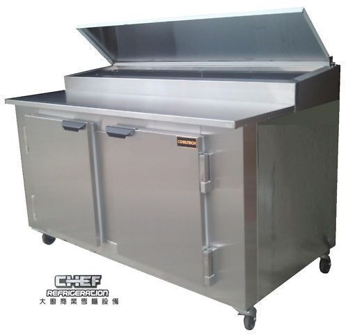 Coolman commercial 2- door refrigerated pizza prep table 60&#034; for sale