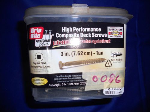 Grip Rite High Performance Composite Deck Screws 3&#034; (7.62 cm) Tan   0086
