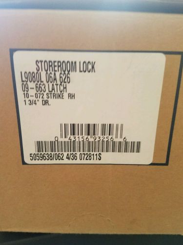 SCHLAGE STOREROOM LOCK L9080L 06A 626