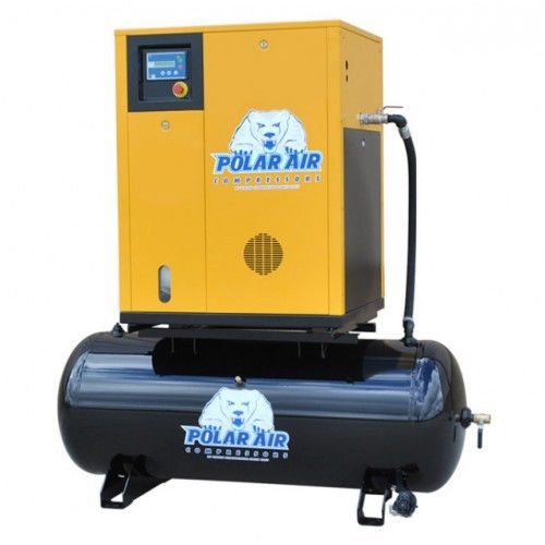 Industrial! polar air! 15hp 3 ph rotary screw w/ 120 gallon tank for sale
