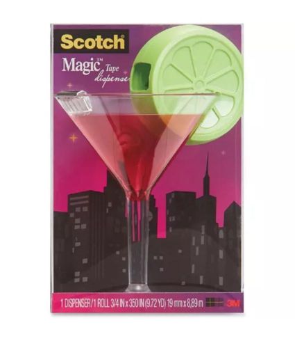Scotch Magic Tape Purple Martini and Lime Cosmopolitan Drink Desktop Dispenser