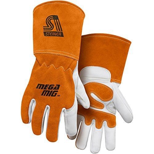 Steiner 0215M Mega MIG Gloves, Premium Heavyweight Grain Goatskin Split Cowhide