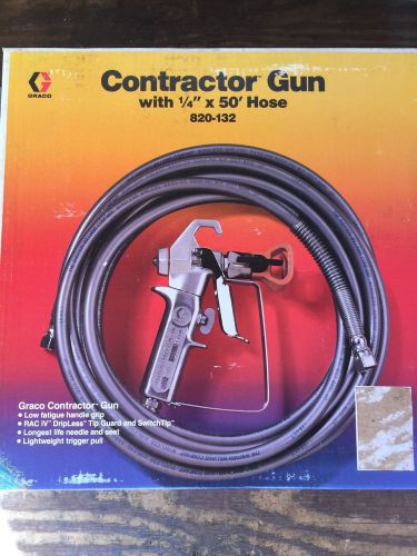 Graco contractor gun and hose kit, paint sprayer, 820-132, 1/4x50&#039; hose, 2 tips! for sale
