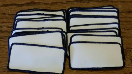 20 Blank Patches, Navy Blue 4inX2in  Rectangular Iron Embroidery Heat Press NEW