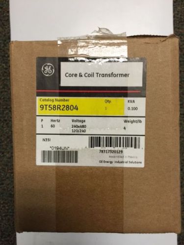 Ge core &amp; coil transformer 9t58r2804  new in open box for sale