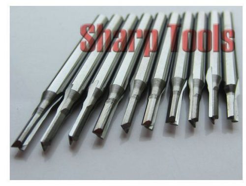 10pcs 3.175*2.0*6mm two straight flutes CNC router bits PVC, acryl, plywood