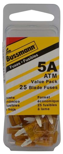 Bussmann (vp/atm-5-rp) tan 5 amp fast acting atm mini fuse, (pack of 25) for sale
