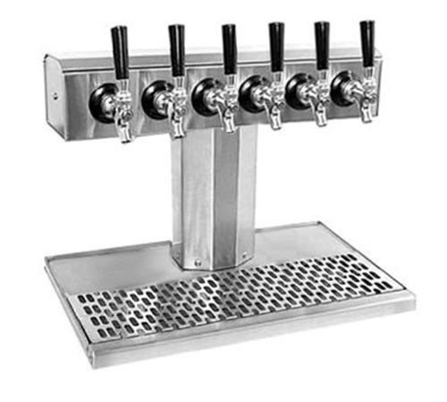 Glastender bt-6-ssr tee draft beer tower glycol-cooled (6) faucets for sale