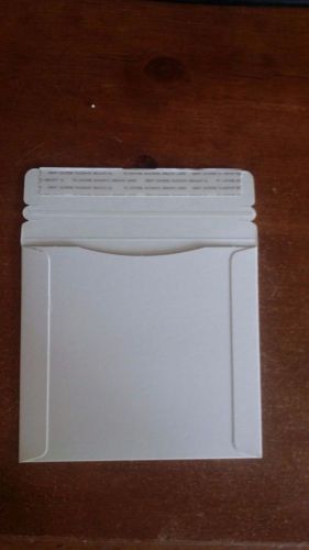 75 CD/DVD White Cardboard Mailers Self Seal with Flap (5 5/8 x 6 1/2)