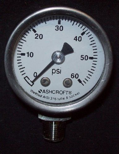 Restaurant equipment bar supplies ashcroft 60 psi aisi 316 tube &amp; socket gauge for sale