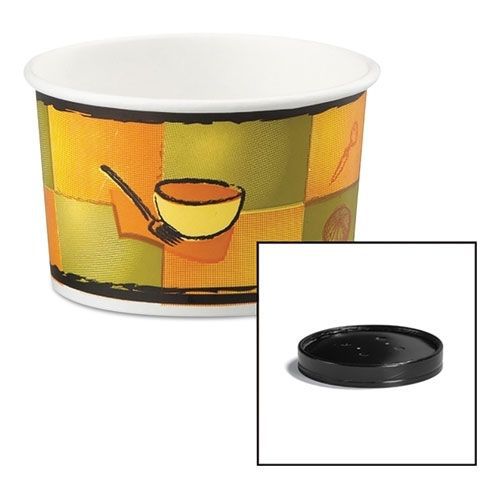 Huhtamaki soup food containers with vented lids - 71849 for sale