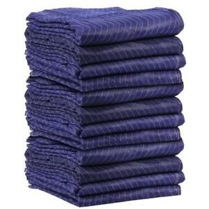 Cheap Cheap Moving Boxes - Pro Moving Blankets (12-Pack) - 72&#034; x 80&#034; - Blue /