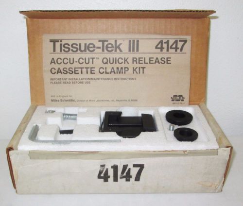 New TissueTek 4147 Accu-Cut Microtome Quick Release Cassette Clamp Kit AO Leitz