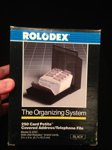 Rolodex S310C Petite Covered Card File NEW 250 card 2 1/4x4in. A to Z dividers