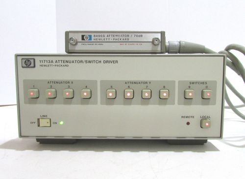 HP Agilent 11713A Attenuator/Switch Driver, 8495G Attenuator, Cable