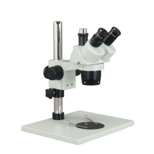 Trinocular 20X-40X Stereo Microscope on Large Metal Table Stand